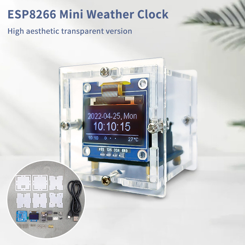 Esp8266 - ESP8266 ミニ天気時計キット DIY はんだ付けプロジェクト - 多機能
