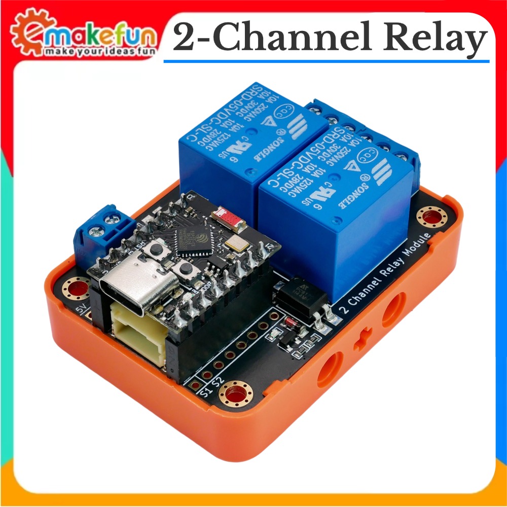 Espressif Esp32 - 2CHリレーモジュール入力5Vアクティブロートリガー光絶縁リレー拡張ボード（ESP32、Arduino、Microbitスマートホームオートメーション用）