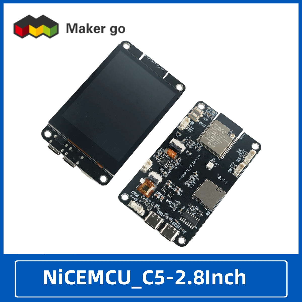 Esp32 Uart Module - AIに対応した、2.8インチのタッチスクリーンディスプレイとデュアルType-Cインターフェースを搭載した、デュアルバンドWi-Fi対応のESP32-C5開発ボード。