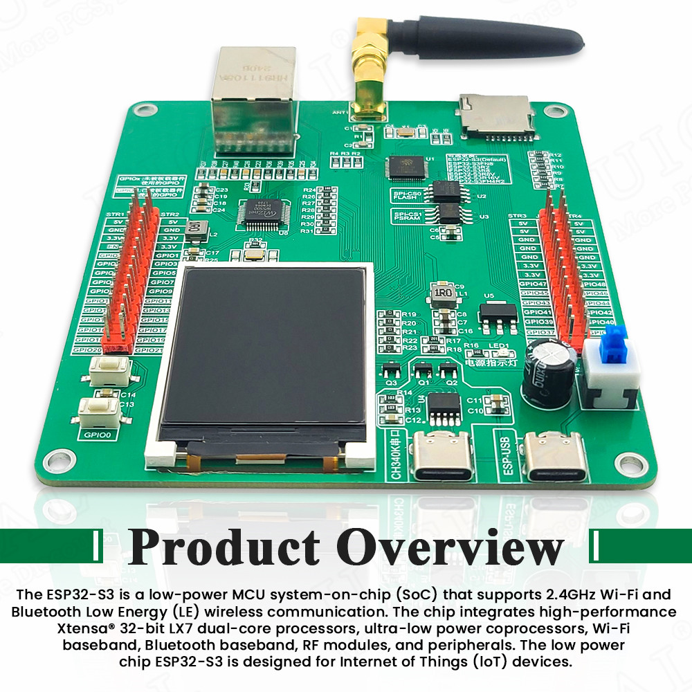 ESP32-S3 開発ボード 1.77 インチ LCD ディ - Esp32 Devkit のレビューと価格