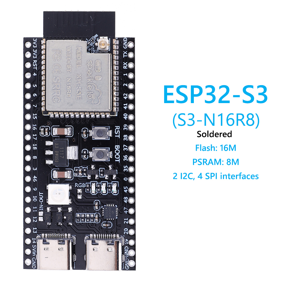 ESP32 S3 N16R8 N8R2 デュアル Type- - Esp32 Uart Module のレビューと価格